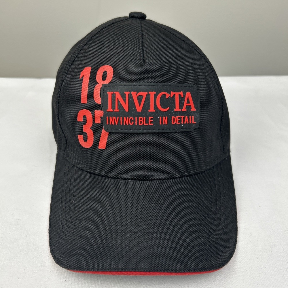 Invicta 1837 Watch Black Red Snapback Hat Cap  Adjustable Invincible In Detail